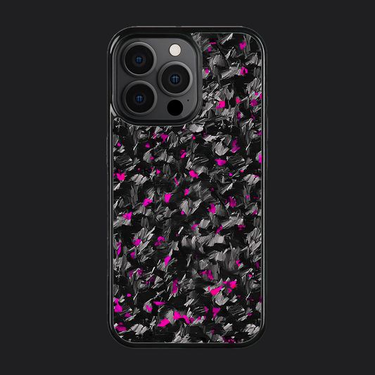 iPhone Carbon Fiber Case Forged - Short Strands Pink Sparkles