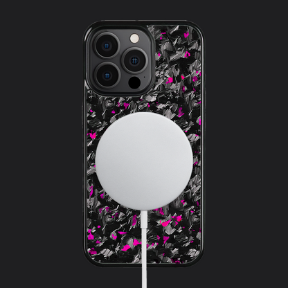 iPhone Carbon Fiber Case Forged - Short Strands Pink Sparkles