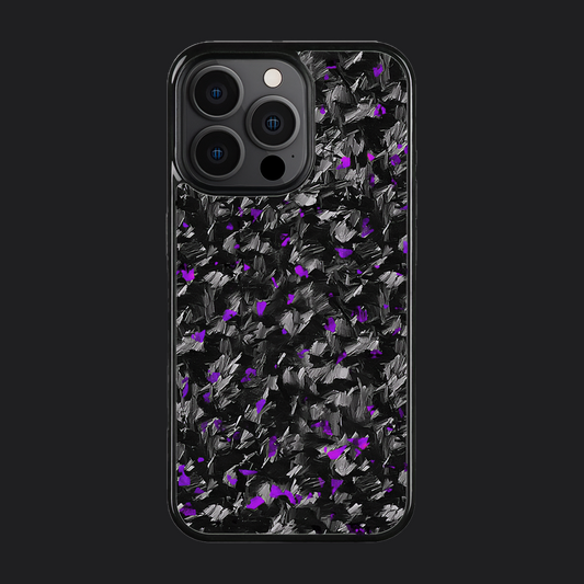 iPhone Carbon Fiber Case Forged - Short Strands Purple Sparkles