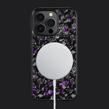 iPhone Carbon Fiber Case Forged - Short Strands Purple Sparkles