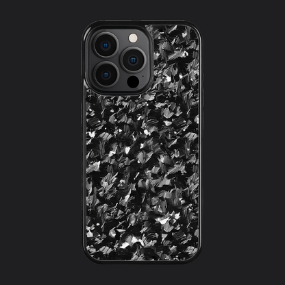 iPhone Carbon Fiber Case Forged - Short Strands Silver Sparkles
