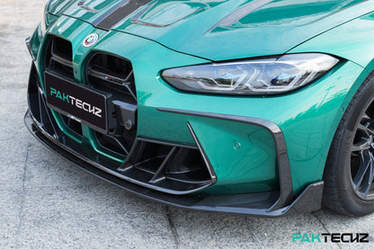 Dry Carbon Fiber BMW M3/M4 (G8X) Front Lip (Paktechz Design)