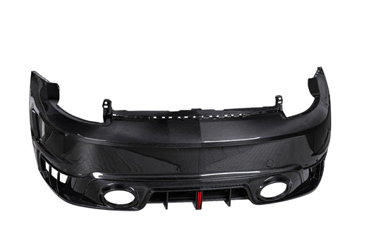 Dry Carbon Fiber Porsche Turbo S (992) Rear Diffuser + Bumper (Paktechz Design)