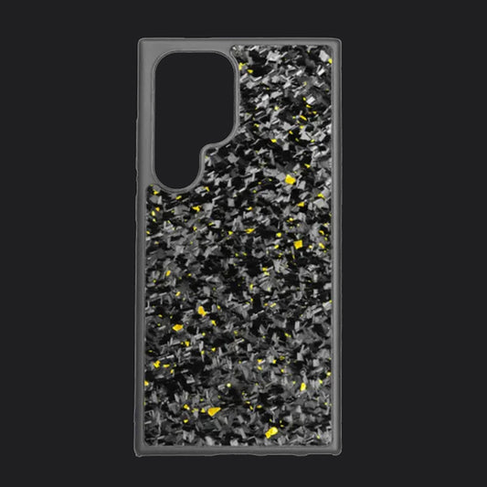 Samsung Carbon Fiber Case Forged - Short Strands Gold Sparkles
