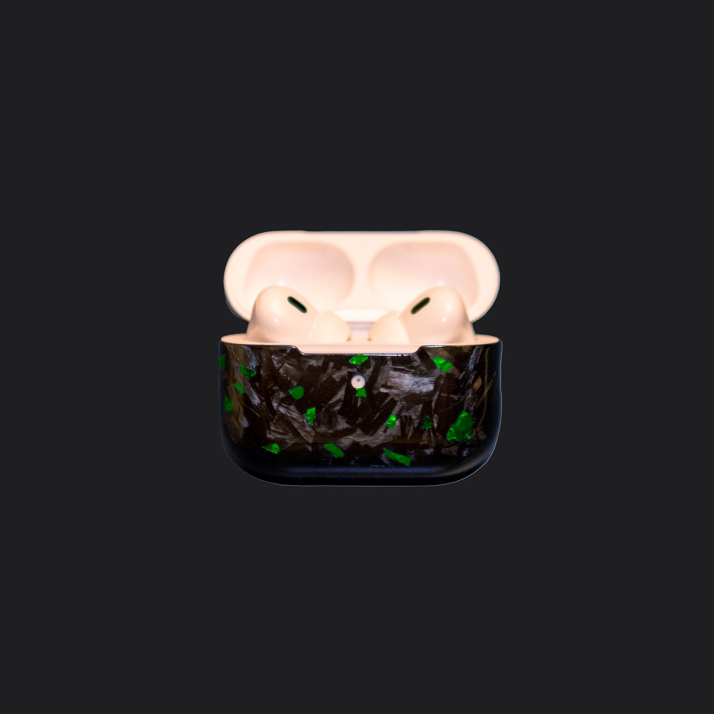 AirPods 100% Forged Carbon Fiber Case - Green Sparkles