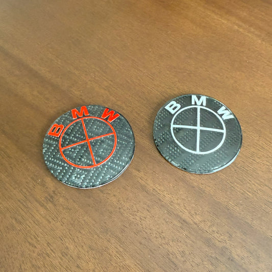 Custom Carbon Fiber BMW Emblem - Set of 2