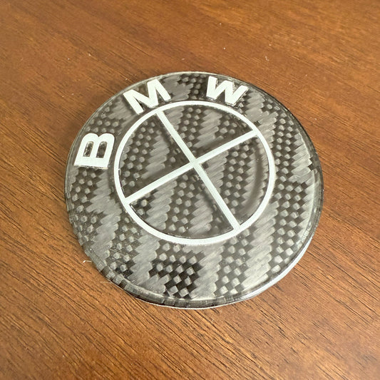 Custom Carbon Fiber BMW Emblem - Single