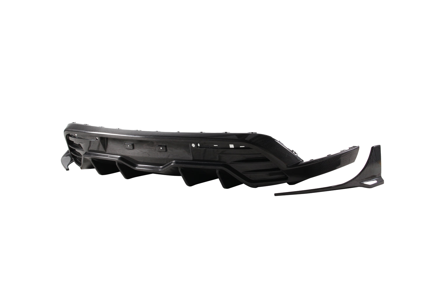 Dry Carbon Fiber Porsche Taycan Rear Diffuser (Paktechz Design)