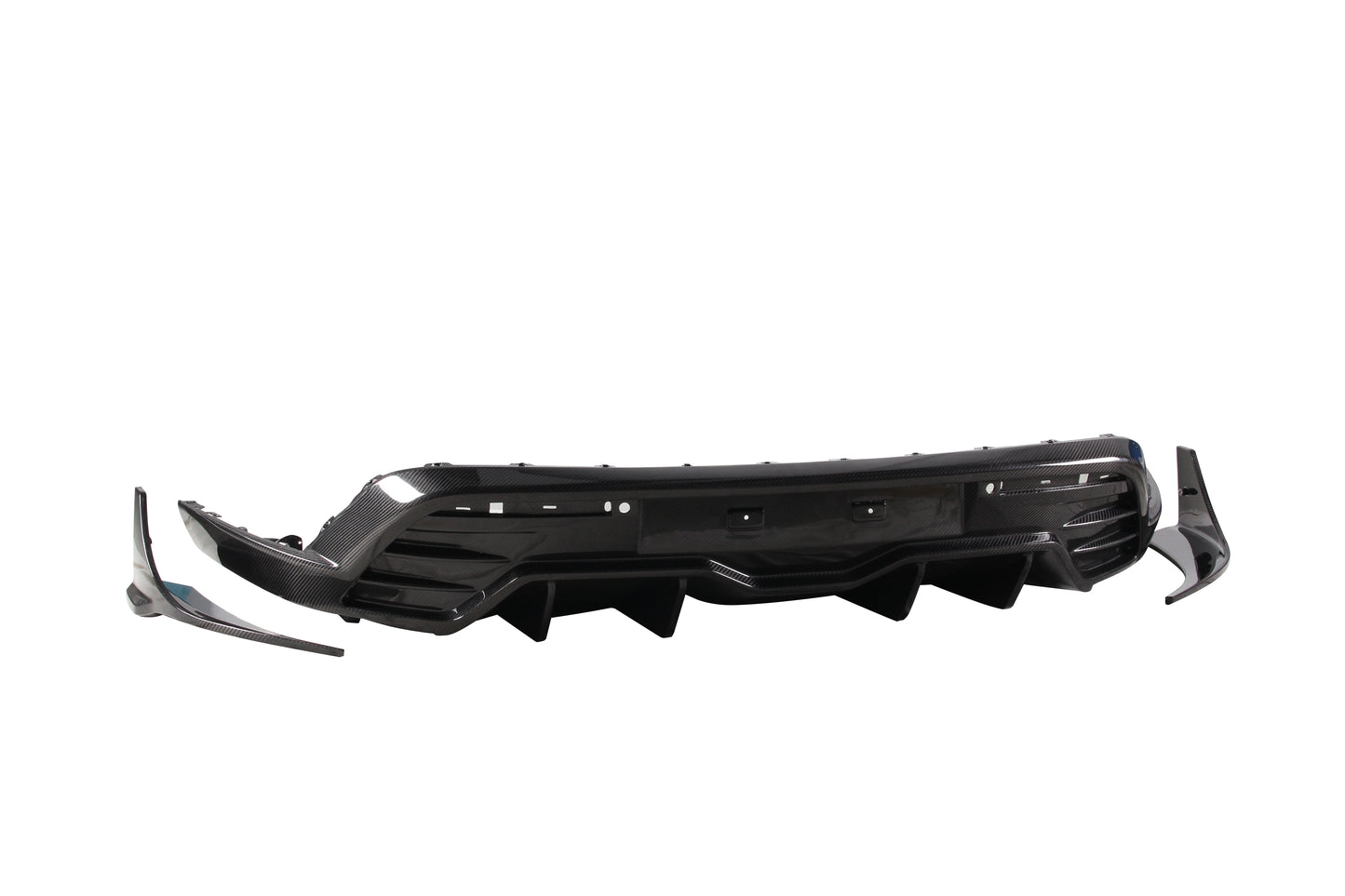Dry Carbon Fiber Porsche Taycan Rear Diffuser (Paktechz Design)