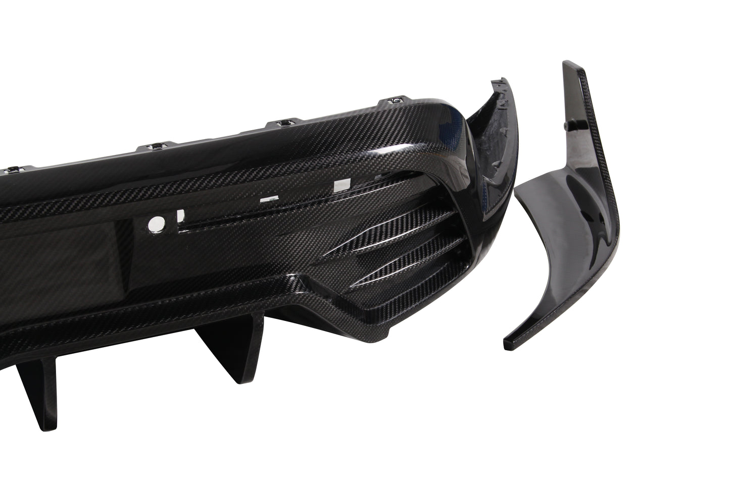 Dry Carbon Fiber Porsche Taycan Rear Diffuser (Paktechz Design)