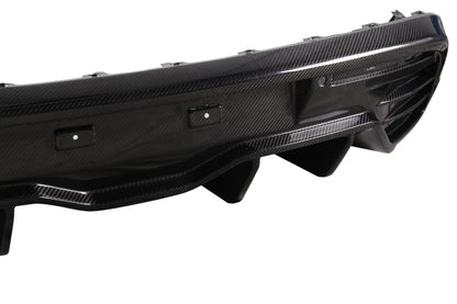 Dry Carbon Fiber Porsche Taycan Rear Diffuser (Paktechz Design)