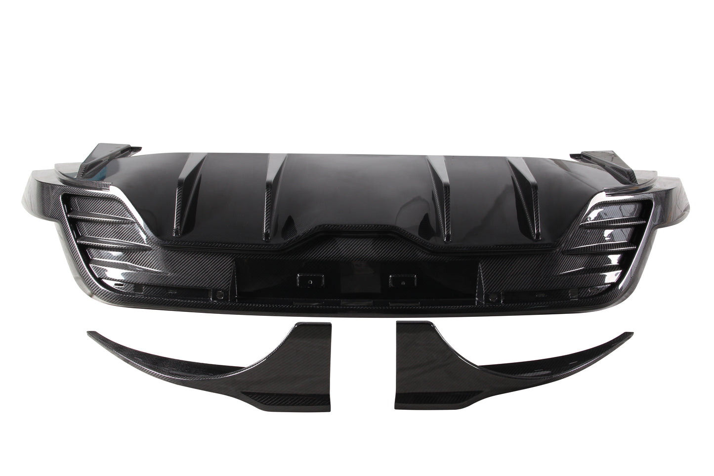 Dry Carbon Fiber Porsche Taycan Rear Diffuser (Paktechz Design)