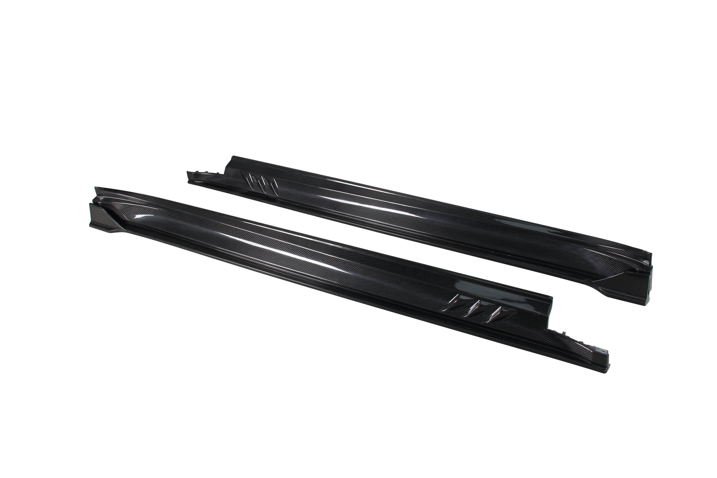 Dry Carbon Fiber Porsche Taycan Side Skirts (Paktechz Design)