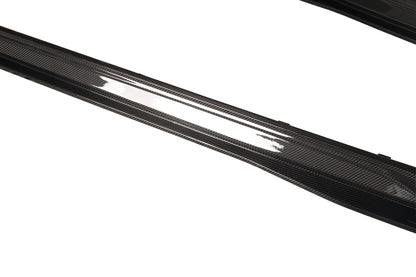 Dry Carbon Fiber Tesla Model Y Side Skirts (Paktechz Design)