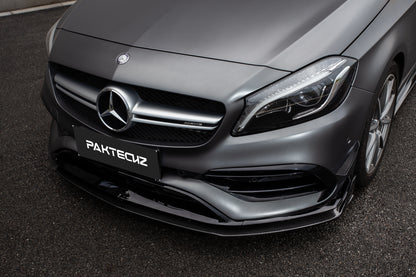 Carbon Fiber Mercedes A-Class (W176) Front Lip (Paktechz Design)