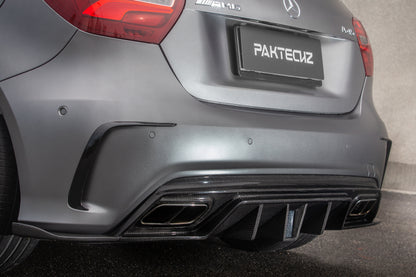 Carbon Fiber Mercedes A-Class (W176) Rear Diffuser (Paktechz Design)