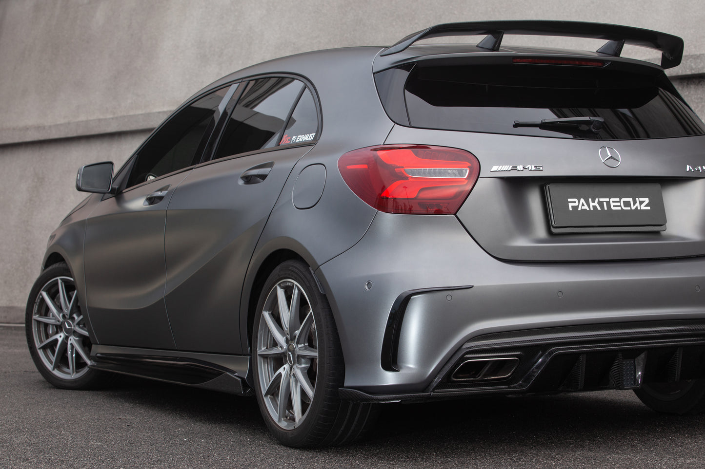 Carbon Fiber Mercedes A-Class (W176) Rear Side Splitter (Paktechz Design)