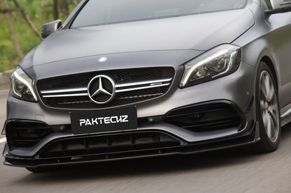 Carbon Fiber Mercedes A-Class (W176) Front Lip (Paktechz Design)