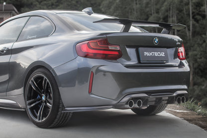 Dry Carbon Fiber BMW M2 (F87) Rear Side Splitters (Paktechz Design)