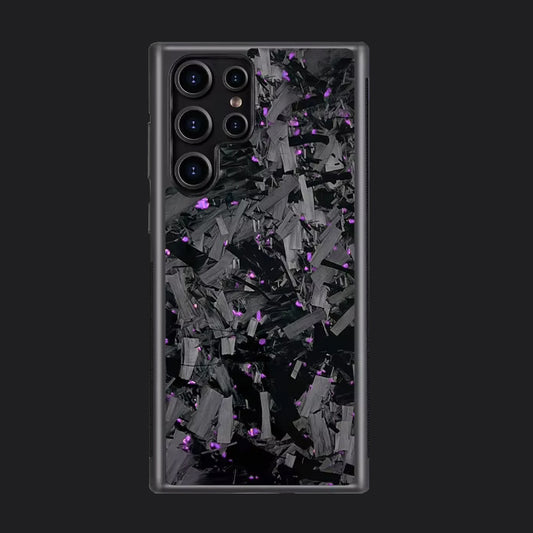 Samsung Carbon Fiber Case Forged - Long Strands Purple Sparkles