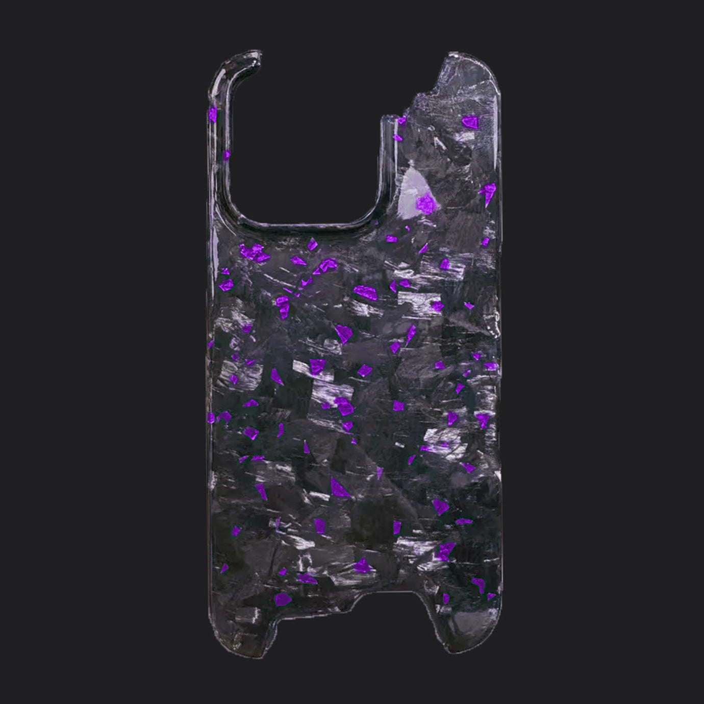 iPhone 100% Carbon Fiber Forged Case V1 - Purple Sparkles