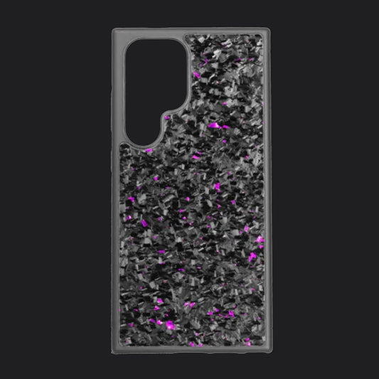 Samsung Carbon Fiber Case Forged - Short Strands Purple Sparkles