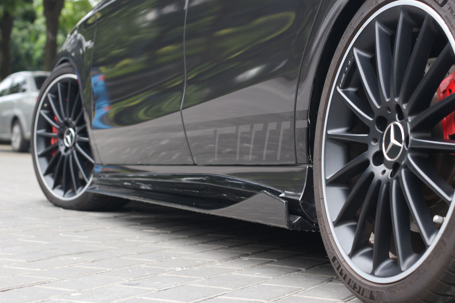Dry Carbon Fiber Mercedes CLA-Class (W117) Side Skirts (Paktechz Design)