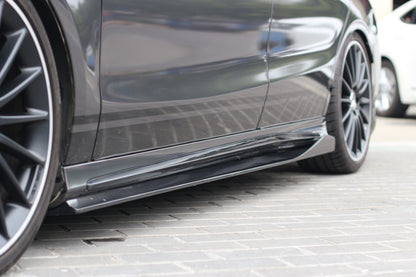 Dry Carbon Fiber Mercedes CLA-Class (W117) Side Skirts (Paktechz Design)