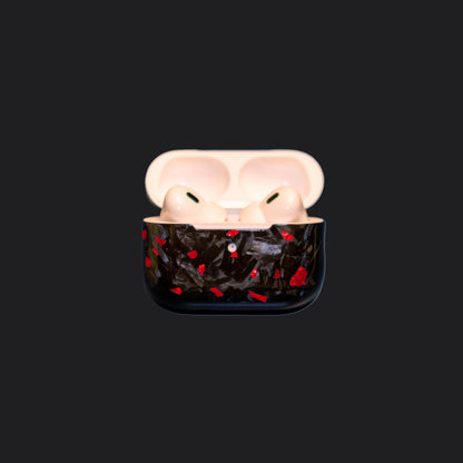 AirPods 100% Forged Carbon Fiber Case - Red Sparkles