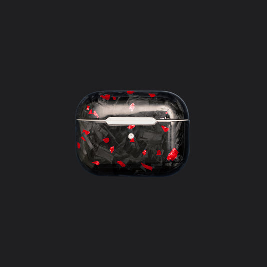 AirPods 100% Forged Carbon Fiber Case - Red Sparkles