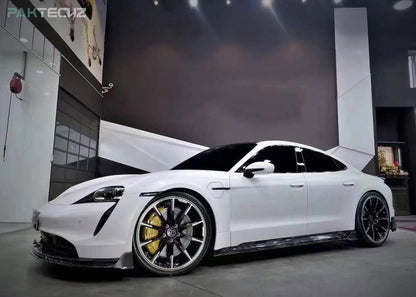 Dry Carbon Fiber Porsche Taycan Side Skirts (Paktechz Design)