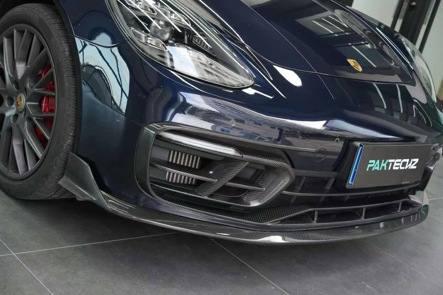 Dry Carbon Fiber Porsche Panamera (971) Front Lip (Paktechz Design)