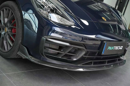 Dry Carbon Fiber Porsche Panamera (971) Front Air Intake Trim (Paktechz Design)
