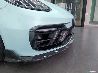Dry Carbon Fiber Porsche Panamera (971) Front Bumper Trim (Paktechz Design)
