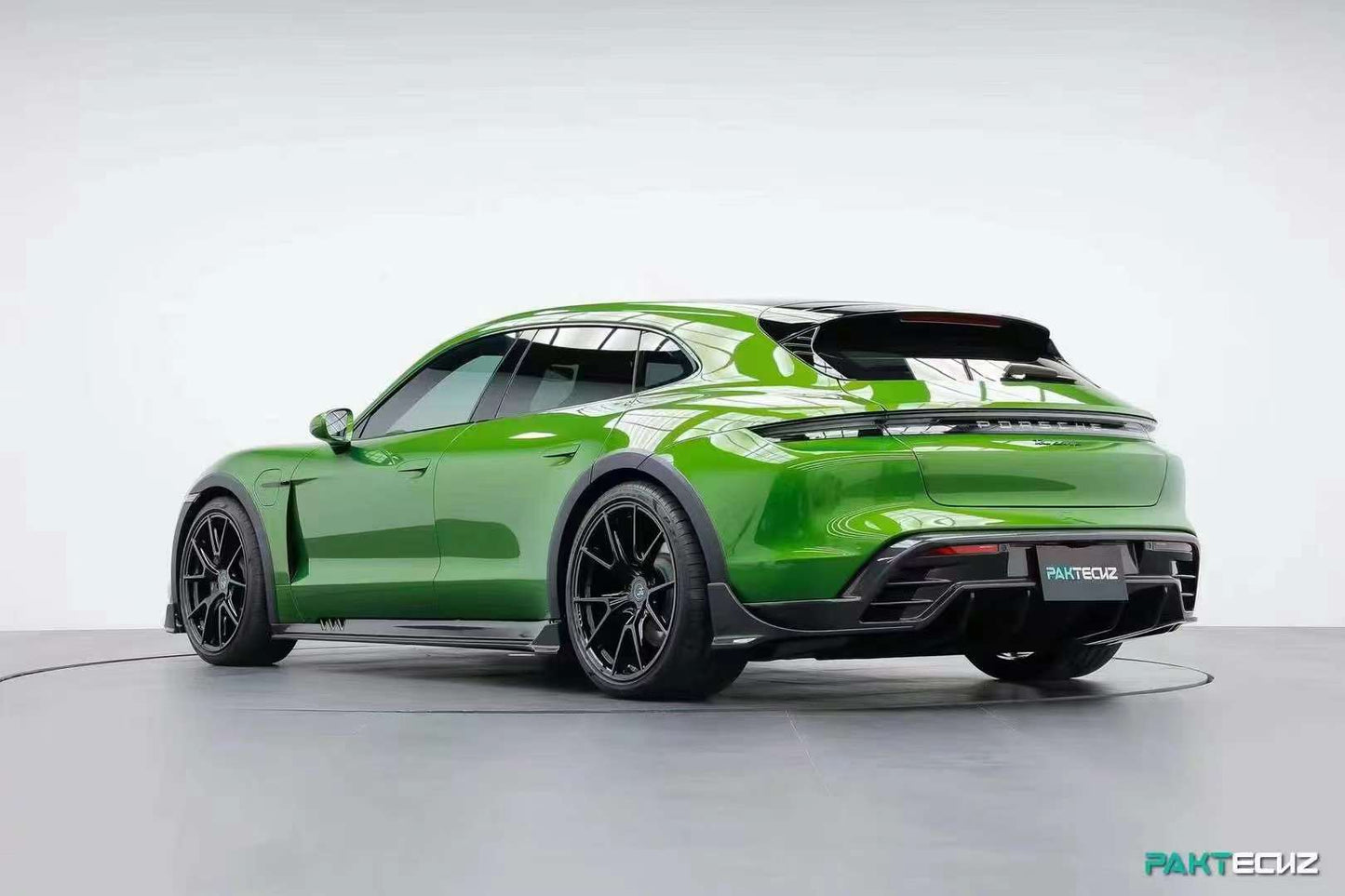 Dry Carbon Fiber Porsche Taycan Rear Diffuser (Paktechz Design)