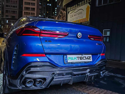 Dry Carbon Fiber BMW X6 (G06) Rear Diffuser (Paktechz Design)