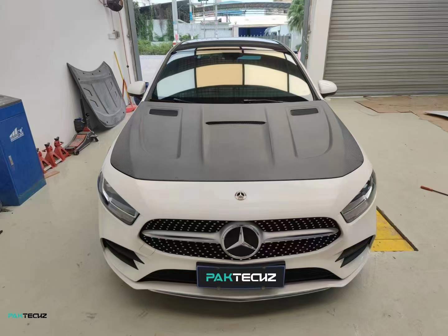Dry Carbon Fiber Mercedes A-Class (W177) Hood (Paktechz Design)