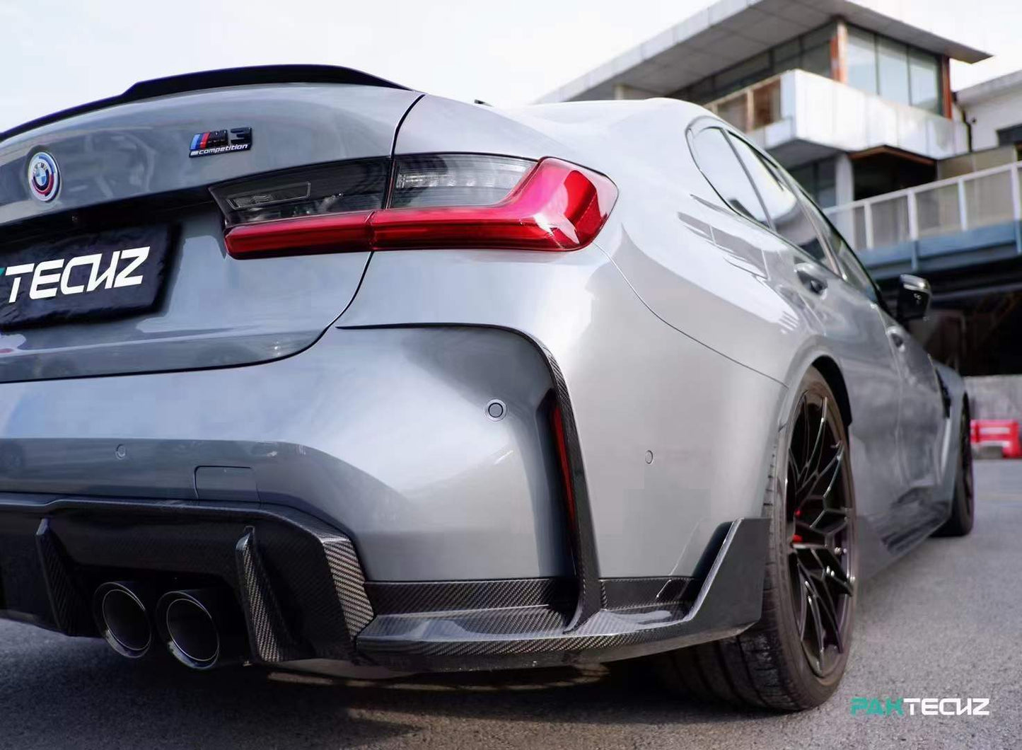 Dry Carbon Fiber BMW M3/M4 (G8X) Rear Side Splitters (Paktechz Design)