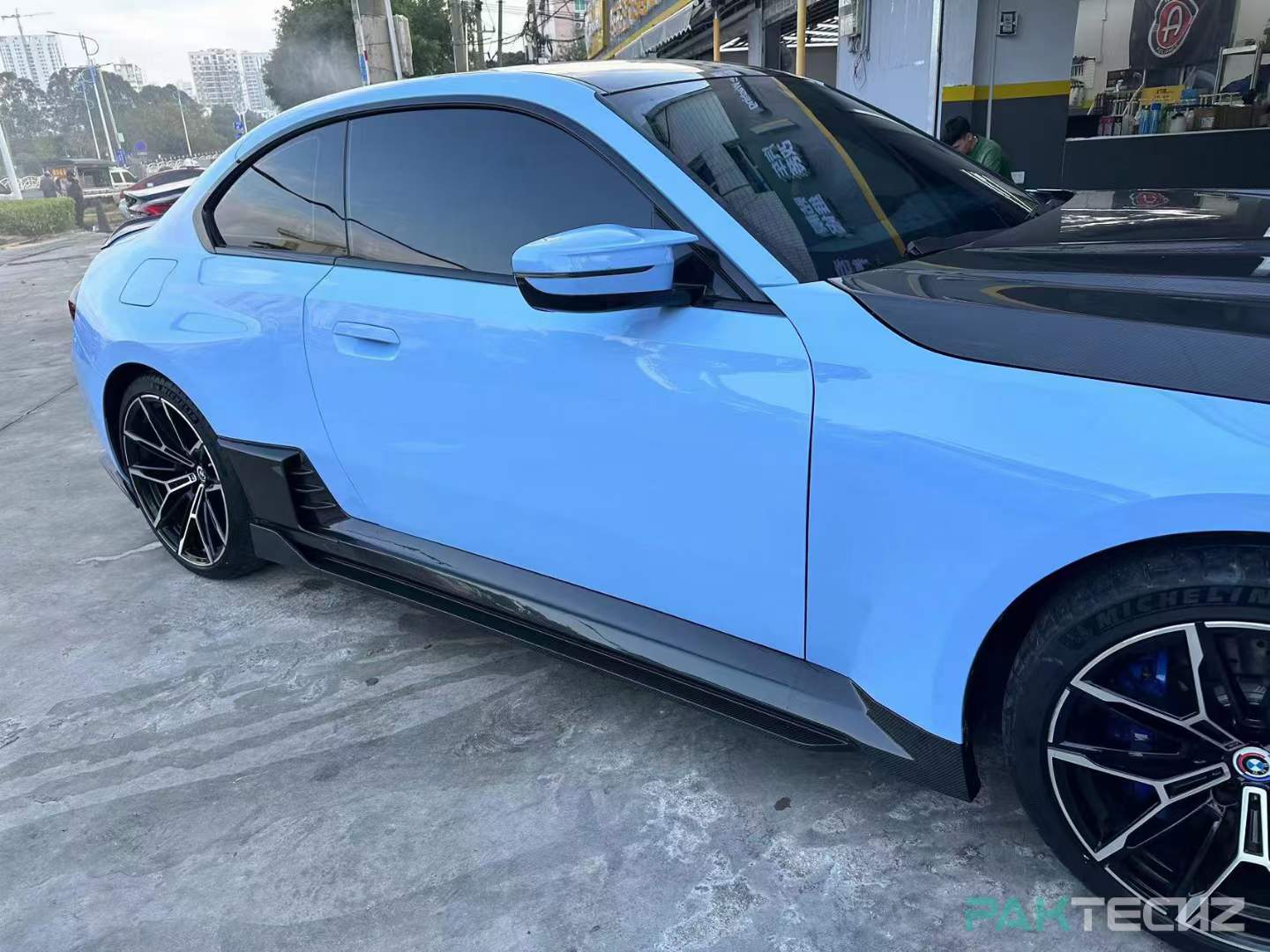 Dry Carbon Fiber BMW M2 (G87) Side Skirts Ver.1 (Paktechz Design)