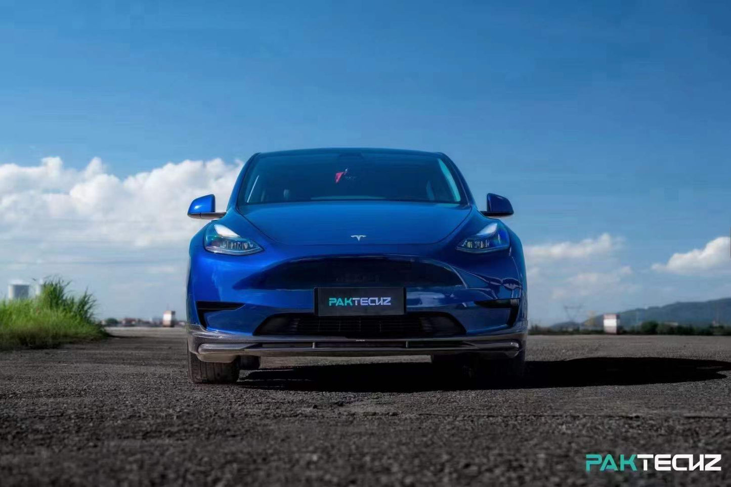 Dry Carbon Fiber Tesla Model Y Front Lip (Paktechz Design)