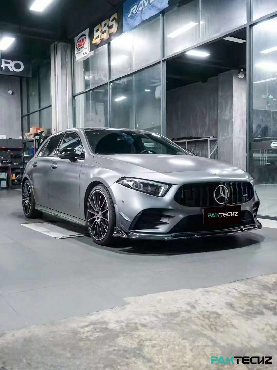 Dry Carbon Fiber Mercedes A-Class (W177) Front Canards (Paktechz Design)