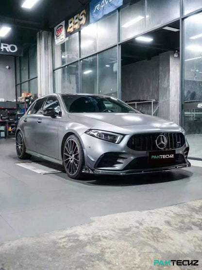 Dry Carbon Fiber Mercedes A-Class (W177) Front Canards (Paktechz Design)