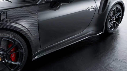 Dry Carbon Fiber Porsche Turbo S (992) Side Skirts (Paktechz Design)