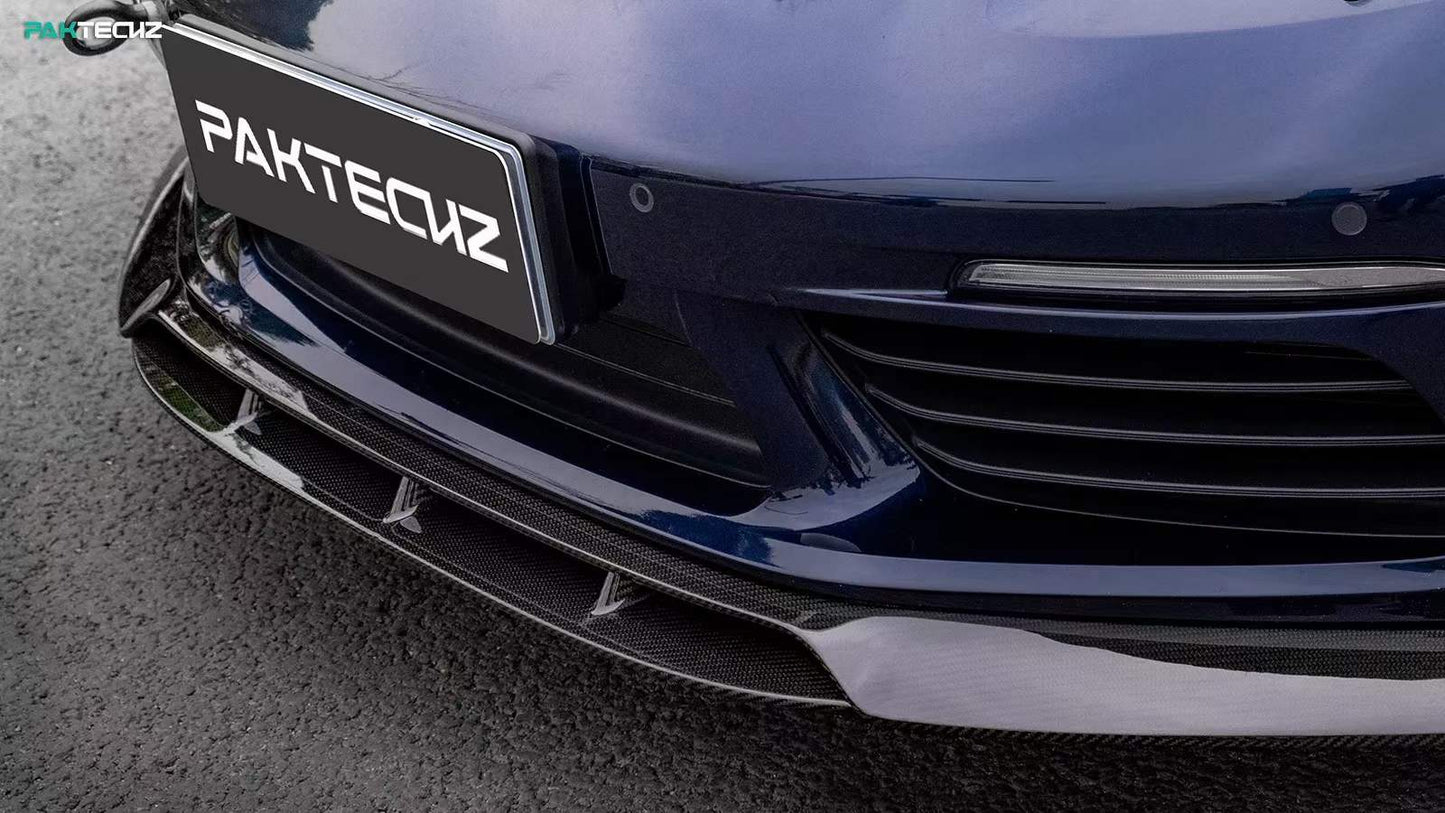 Dry Carbon Fiber Porsche 718 (982) Front Lip (Paktechz Design)