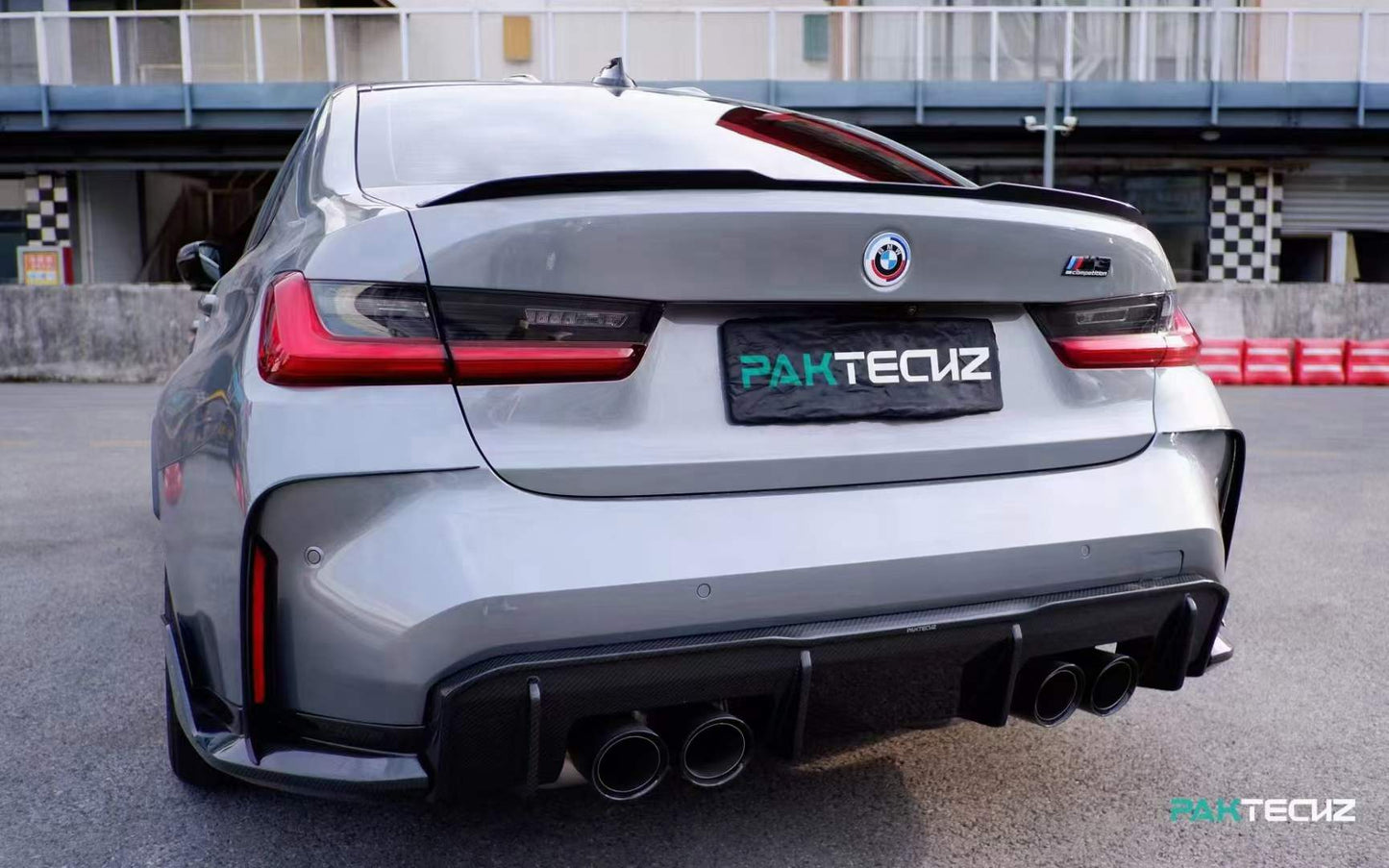Dry Carbon Fiber BMW M3/M4 (G8X) Rear Diffuser (Paktechz Design)