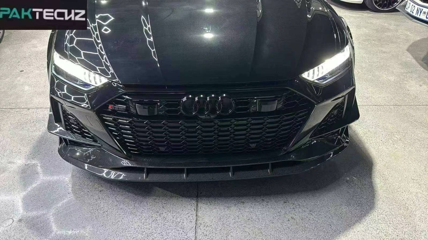 Dry Carbon Fiber Audi RS6/RS7 (C8) Front Canards (Paktechz Design)