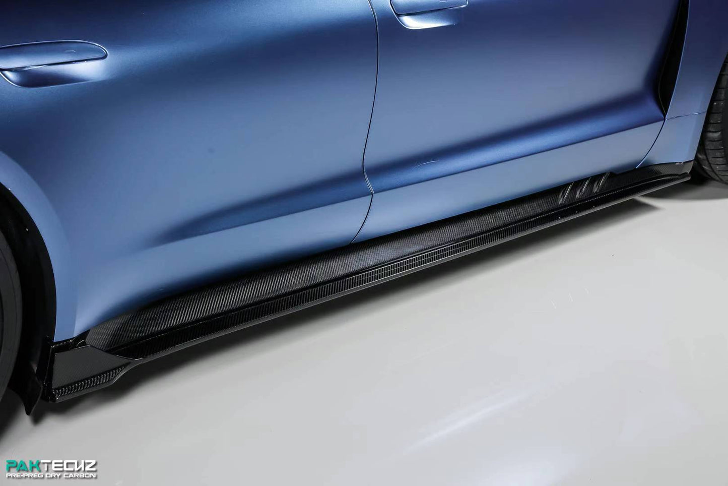 Dry Carbon Fiber Porsche Taycan Side Skirts (Paktechz Design)