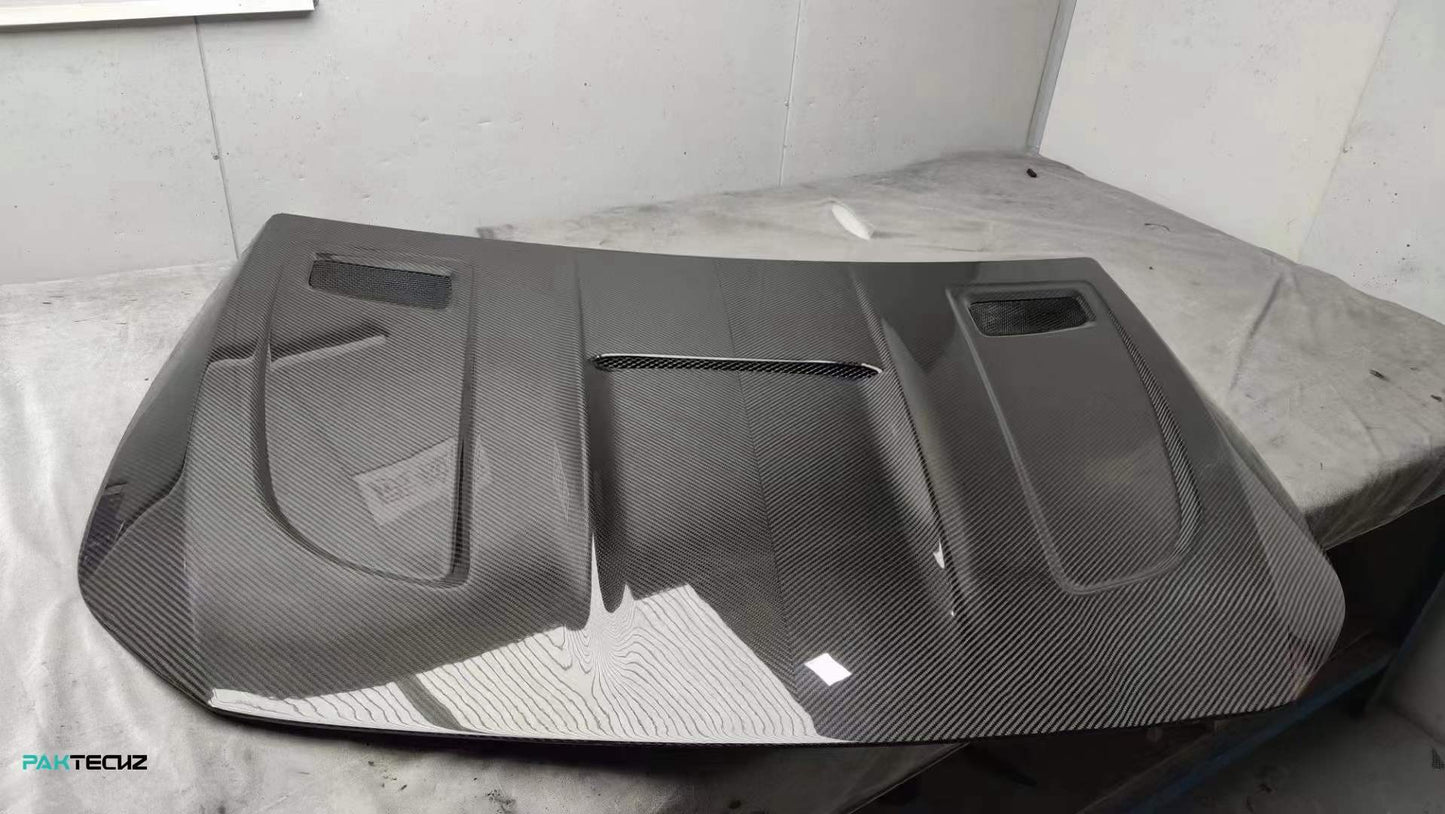 Dry Carbon Fiber Mercedes A-Class (W177) Hood (Paktechz Design)