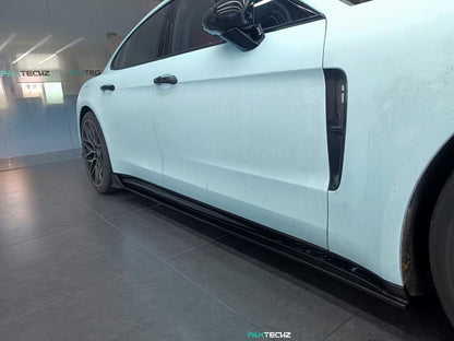 Dry Carbon Fiber Porsche Panamera (971) Side Skirts (Paktechz Design)