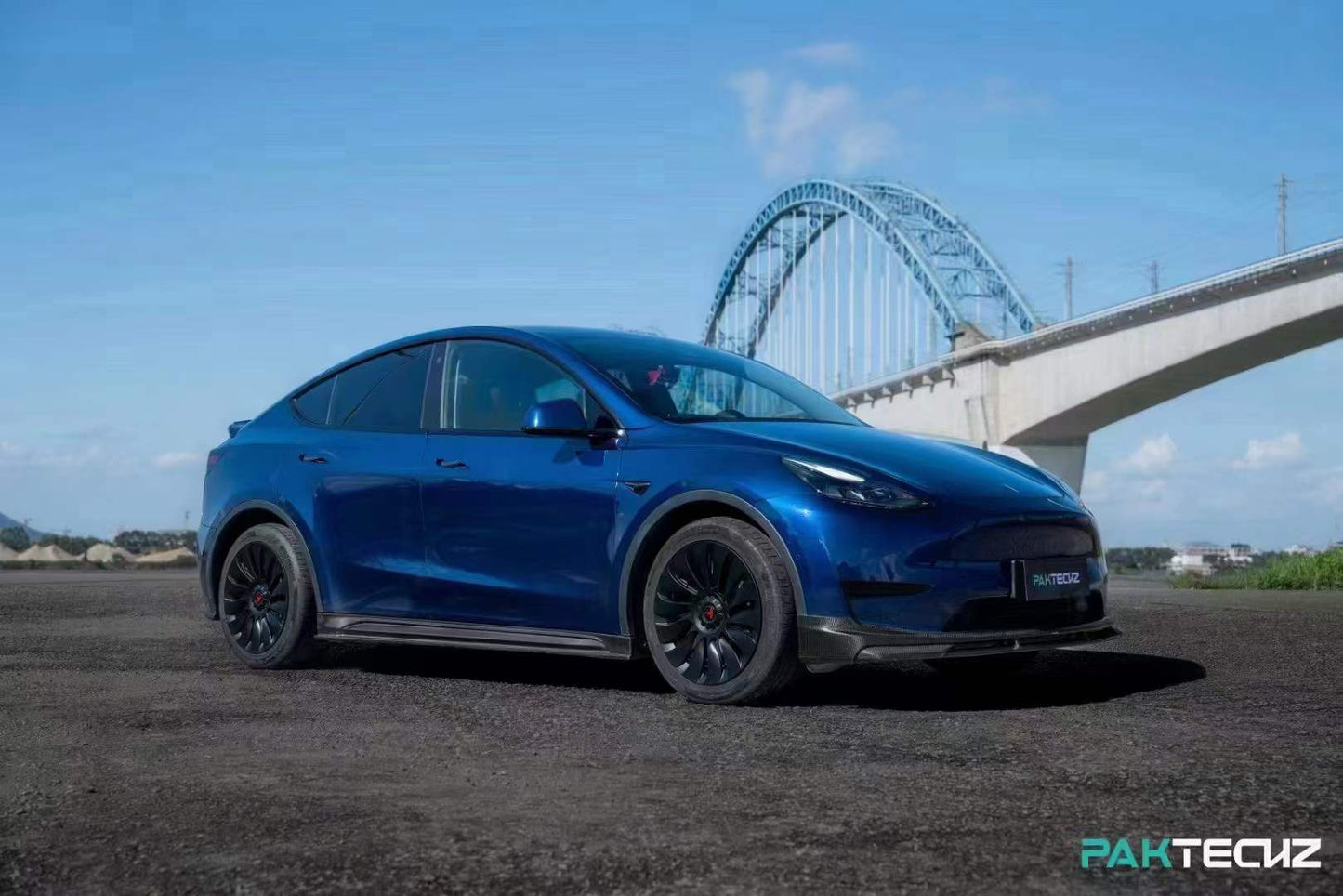 Dry Carbon Fiber Tesla Model Y Front Lip (Paktechz Design)